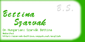 bettina szarvak business card